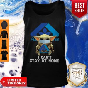 Alternative view of Nice Star Wars Baby Yoda Face Mask Hug Albertsons I Can’t Stay At Home Shirt
