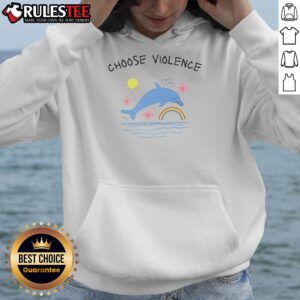 Alternative view of Cute Choose Violence Summer With Dolphins T-Shirt