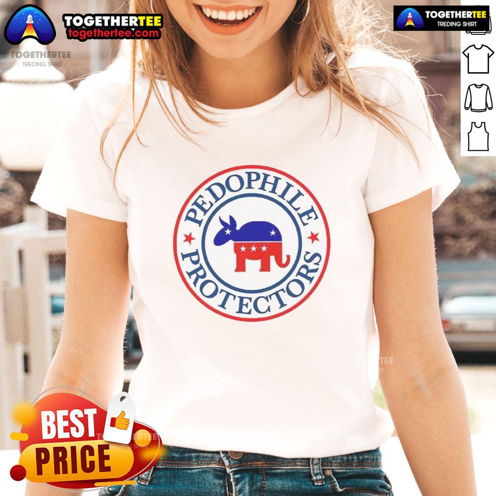 Nice Pedophile Protectors Logo Parody T-Shirt - Image 3