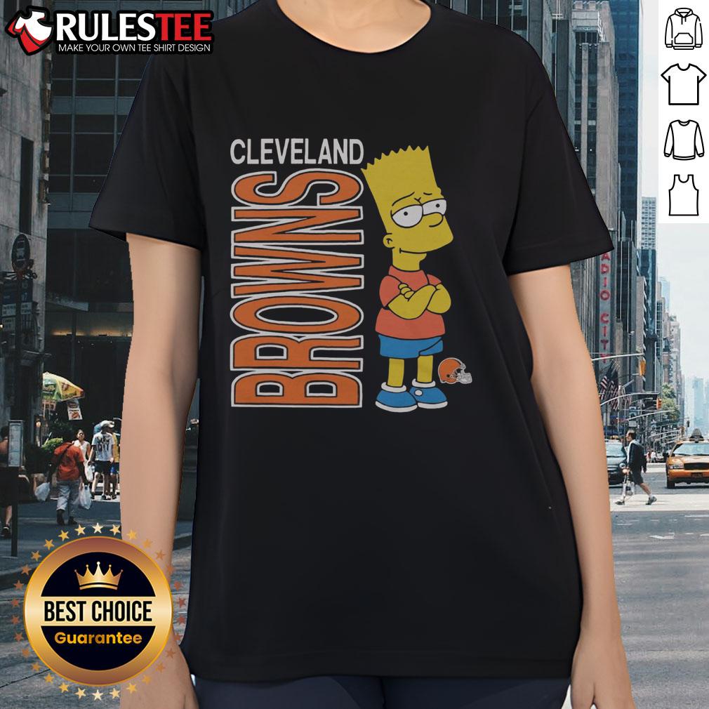 Awesome The Simpsons Bart X Cleveland Browns T-Shirt - Image 3