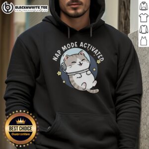 Alternative view of Cute Cat Nap Mode Activated Zero‑Gravity Snooze Shirt