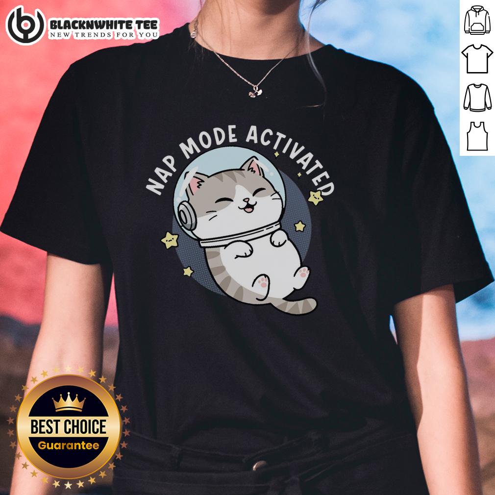 Cute Cat Nap Mode Activated Zero‑Gravity Snooze Shirt - Image 3