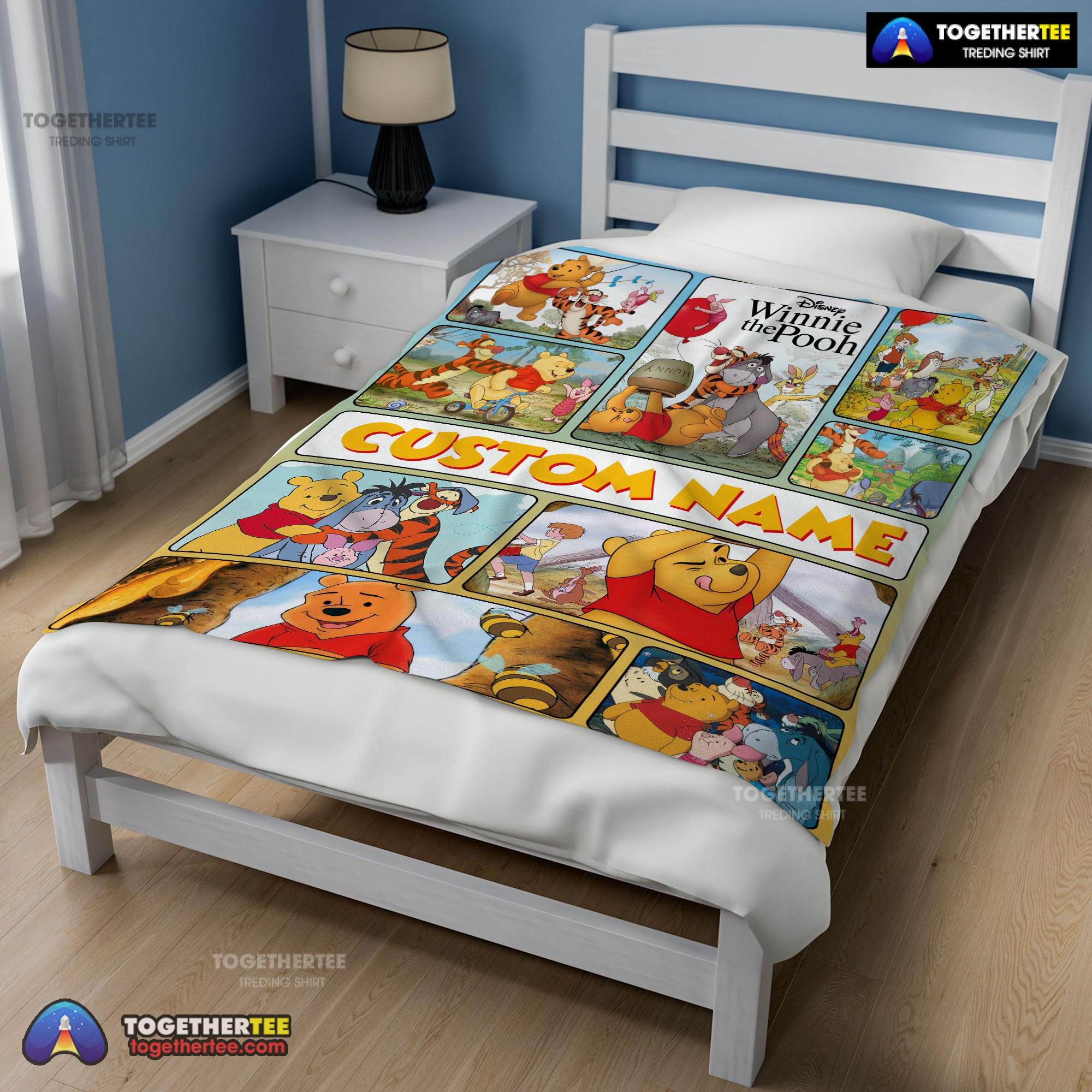 Official Disney Winnie The Pooh With Friends Blanket Fleece Customized Blanket - Image 2
