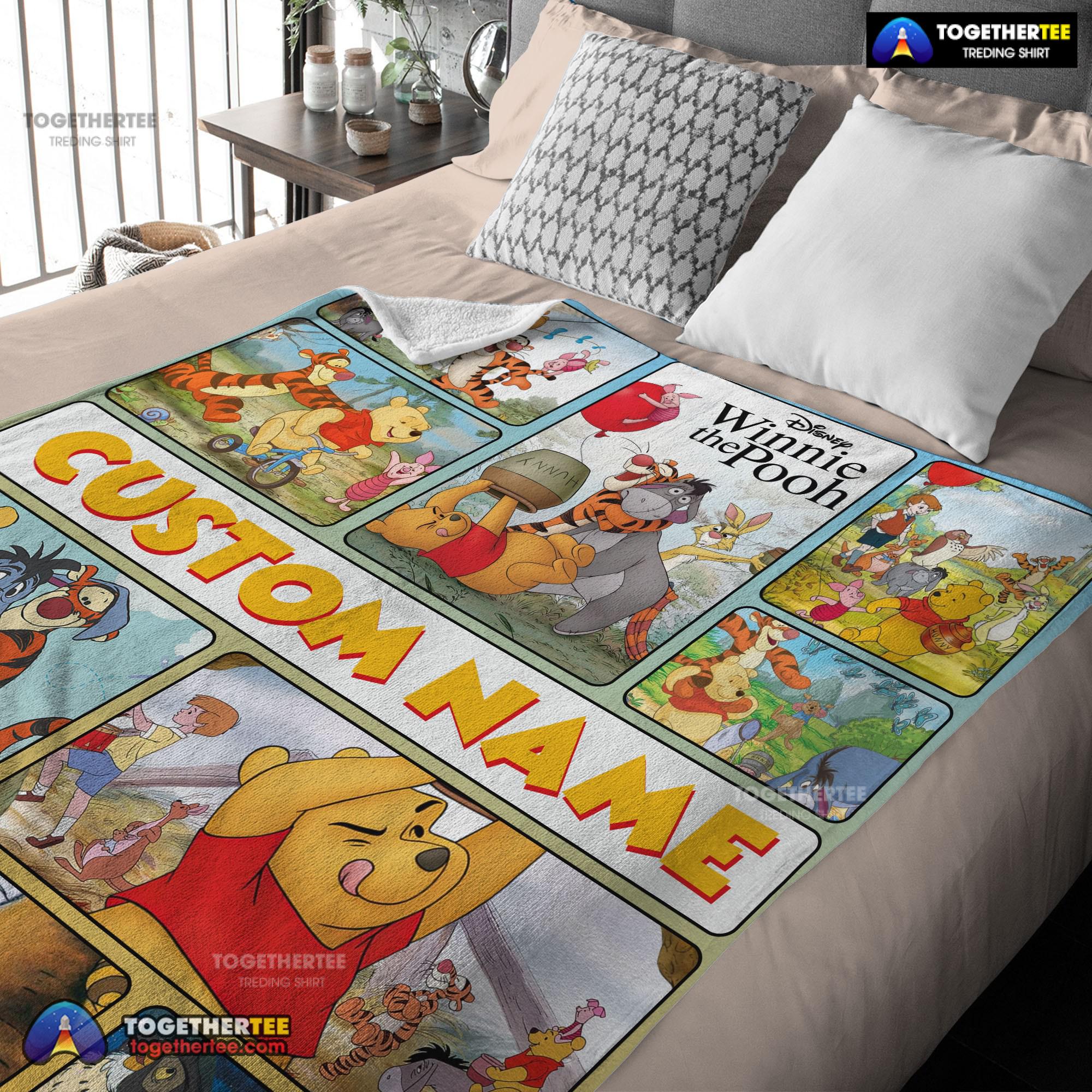 Official Disney Winnie The Pooh With Friends Blanket Fleece Customized Blanket - Image 3