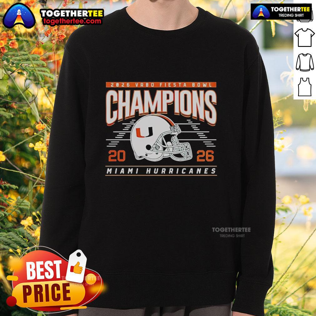 Nice 2026 Fiesta Bowl Champions Miami Hurricanes Helmet Classic T-Shirt - Image 5