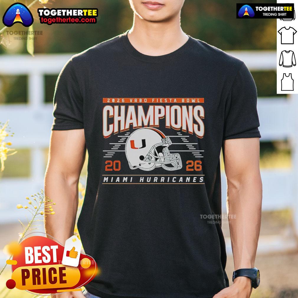 Nice 2026 Fiesta Bowl Champions Miami Hurricanes Helmet Classic T-Shirt