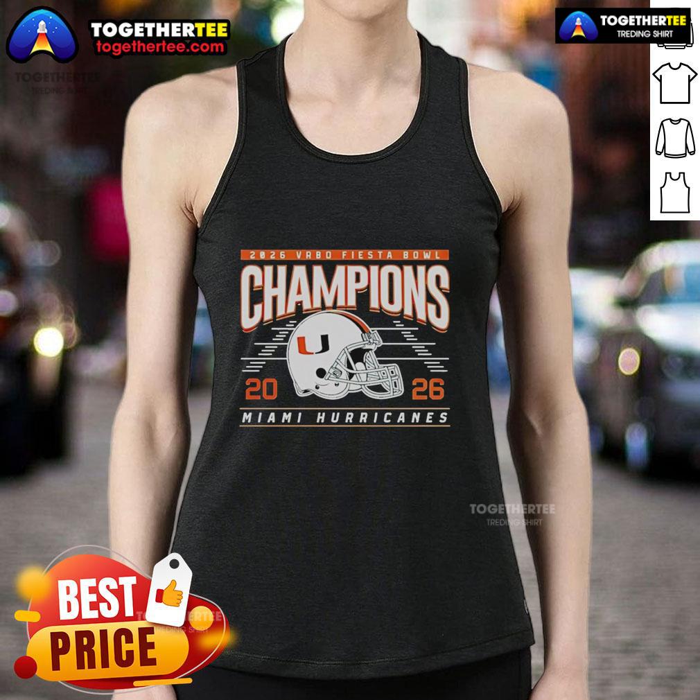 Nice 2026 Fiesta Bowl Champions Miami Hurricanes Helmet Classic T-Shirt - Image 4