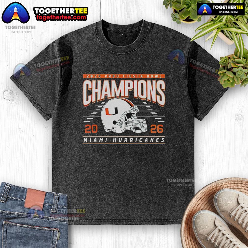 Nice 2026 Fiesta Bowl Champions Miami Hurricanes Helmet Classic T-Shirt - Image 6