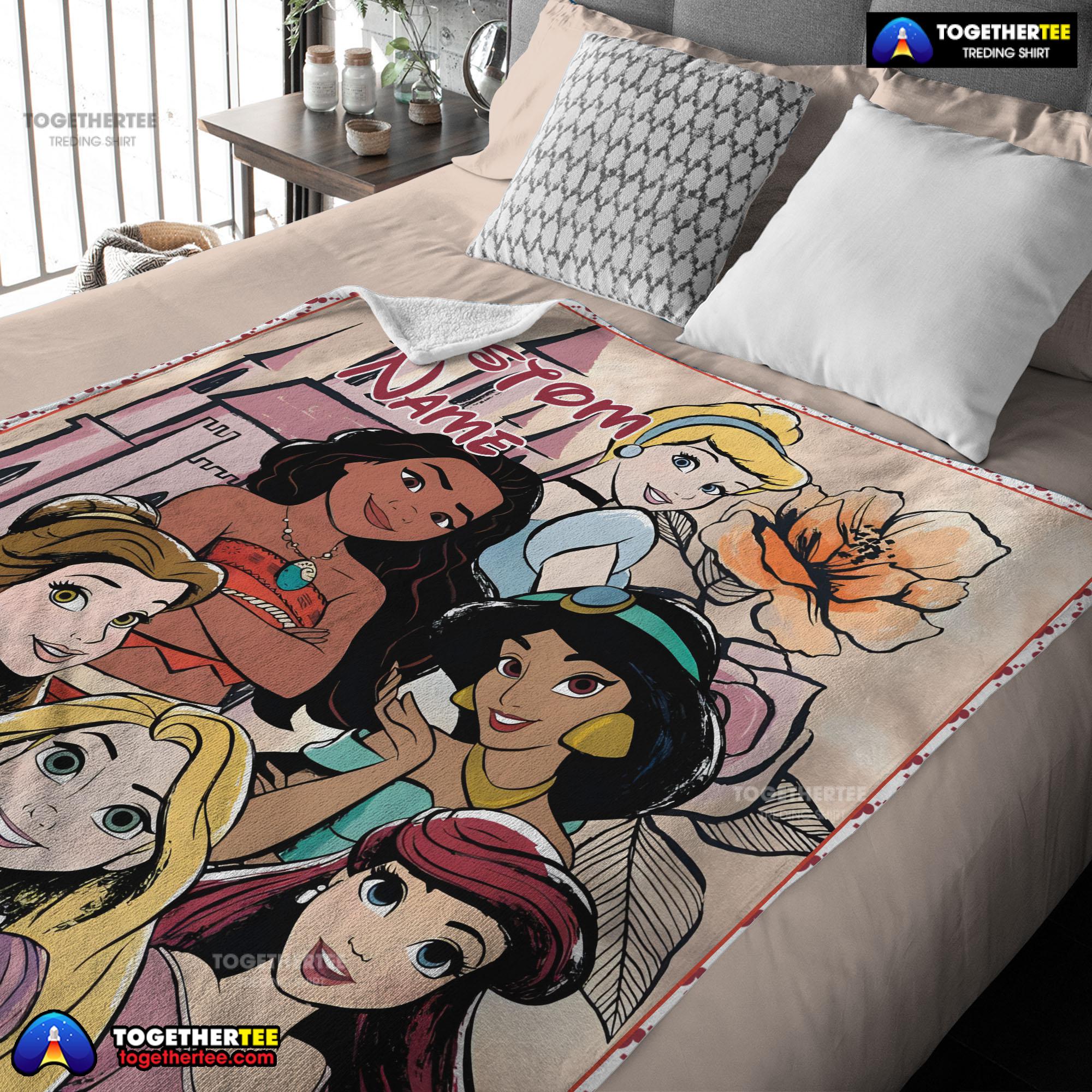 Disney Cartoon Princess Characters Blanket Fleece Customized Blanket - Image 2