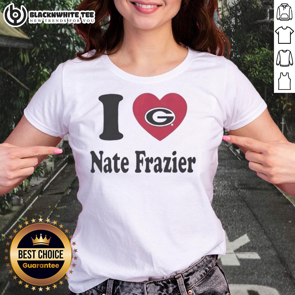Top Georgia Bulldogs I Heart Nate Frazier T-Shirt - Image 3
