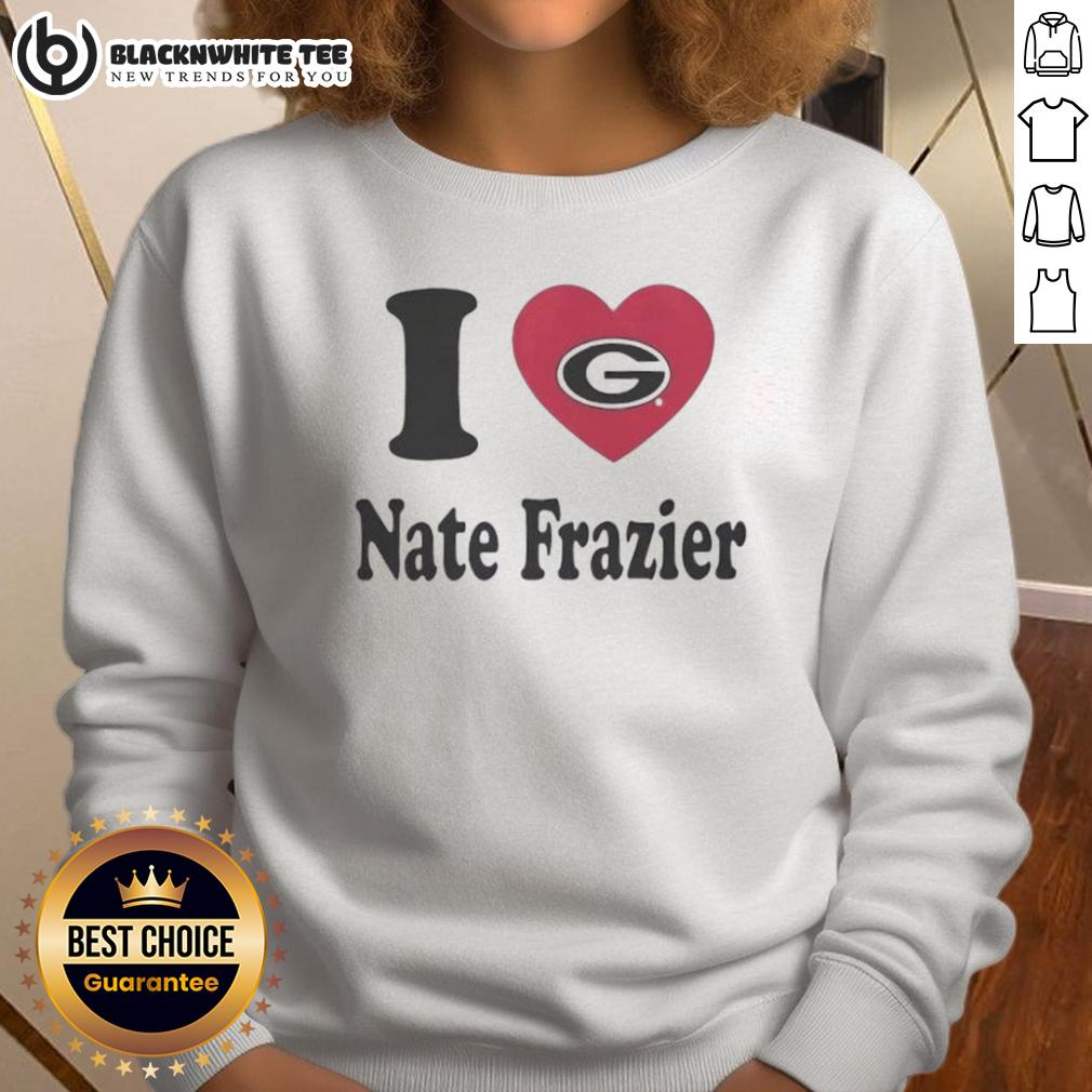 Top Georgia Bulldogs I Heart Nate Frazier T-Shirt - Image 5