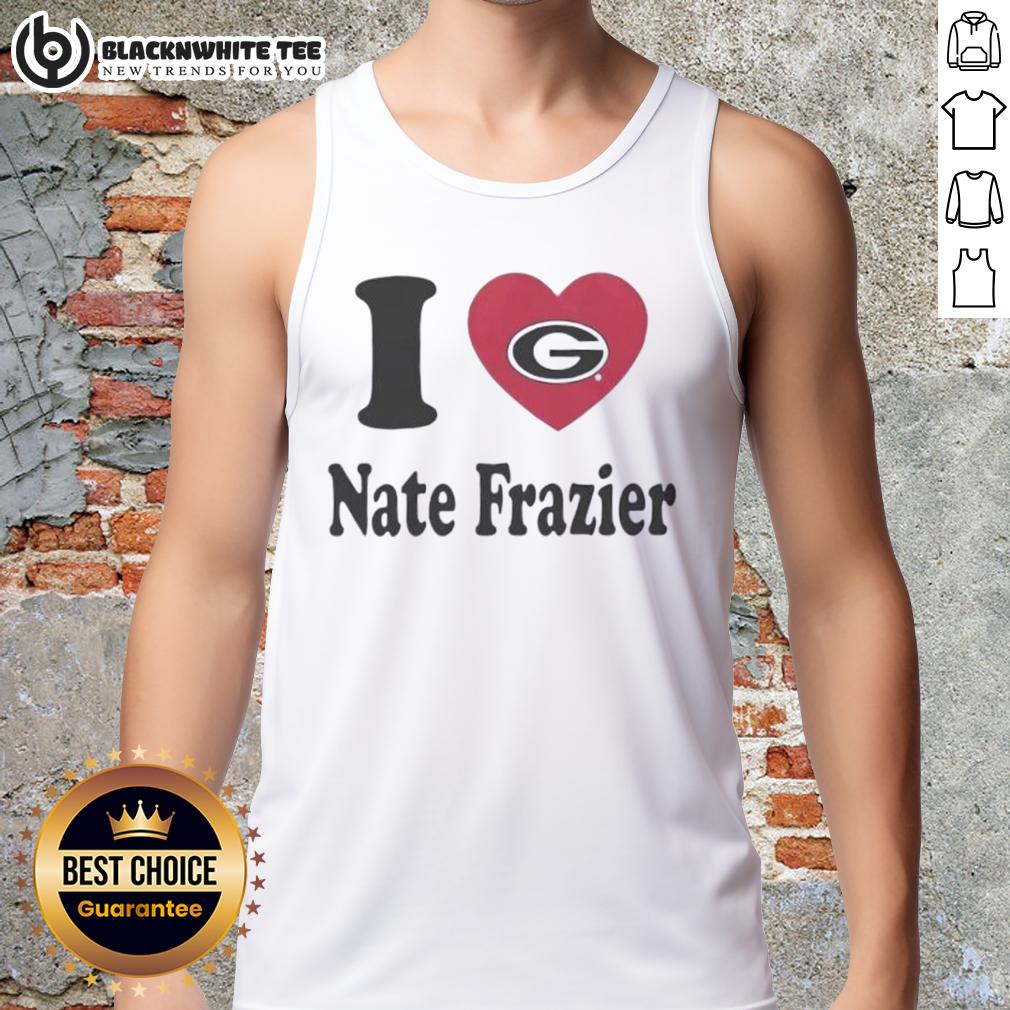 Top Georgia Bulldogs I Heart Nate Frazier T-Shirt - Image 4