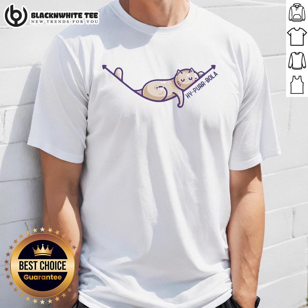 Top Hy-Purr-Bola Hyperbola Maths Cat Pun T-Shirt