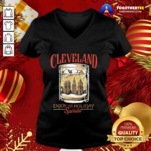 Alternative view of Premium Cleveland Whiskey Enjoy The Holiday Spirits Shirt