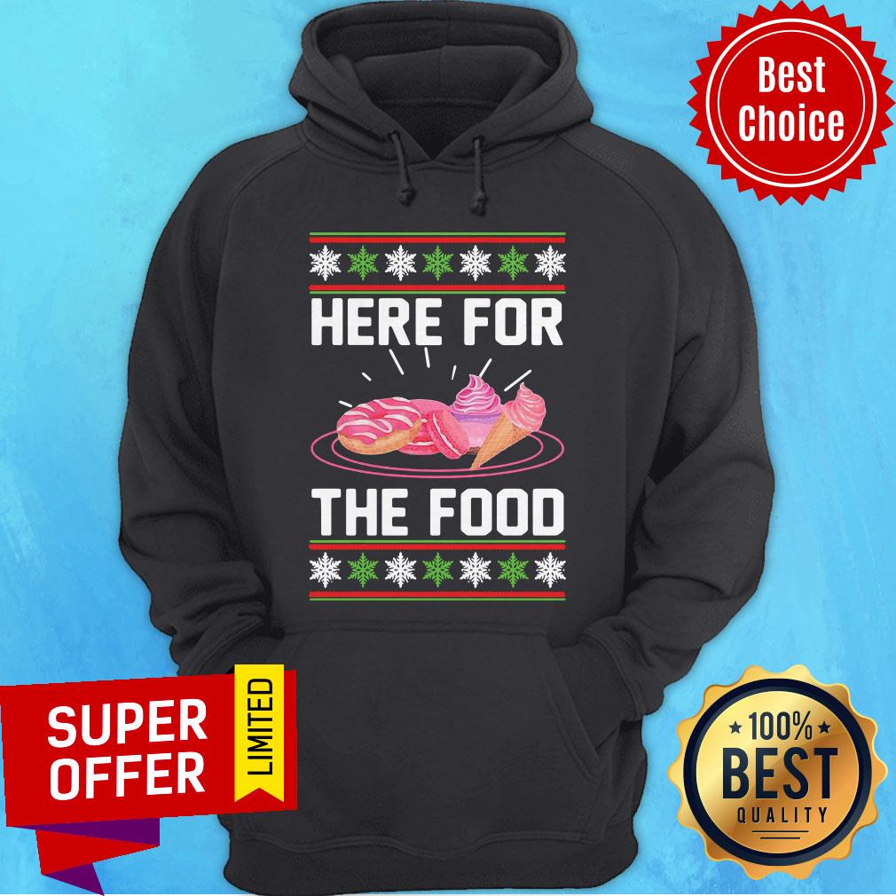 Nice Here For The Food Donut Ice Cream Ugly Christmas Shirt - Image 2
