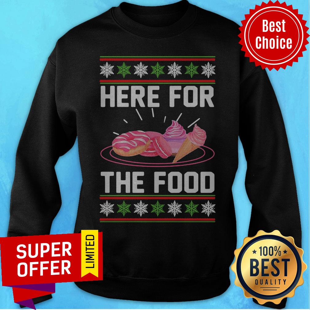 Nice Here For The Food Donut Ice Cream Ugly Christmas Shirt - Image 5