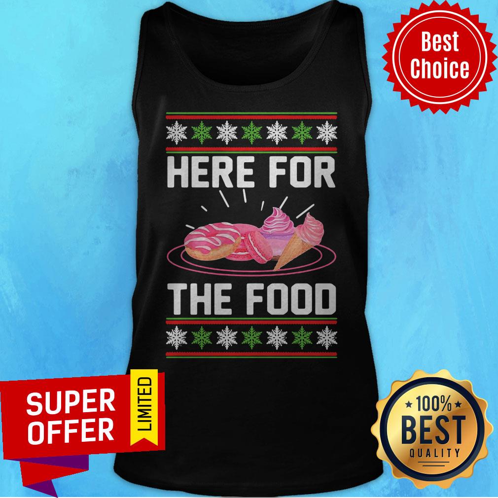 Nice Here For The Food Donut Ice Cream Ugly Christmas Shirt - Image 4