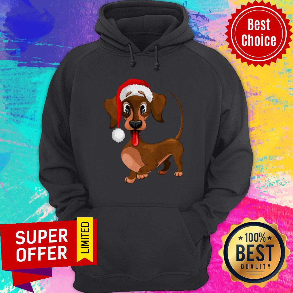 Dachshund With Hat Christmas Shirt - Image 2