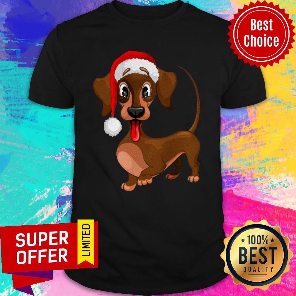 Dachshund With Hat Christmas Shirt