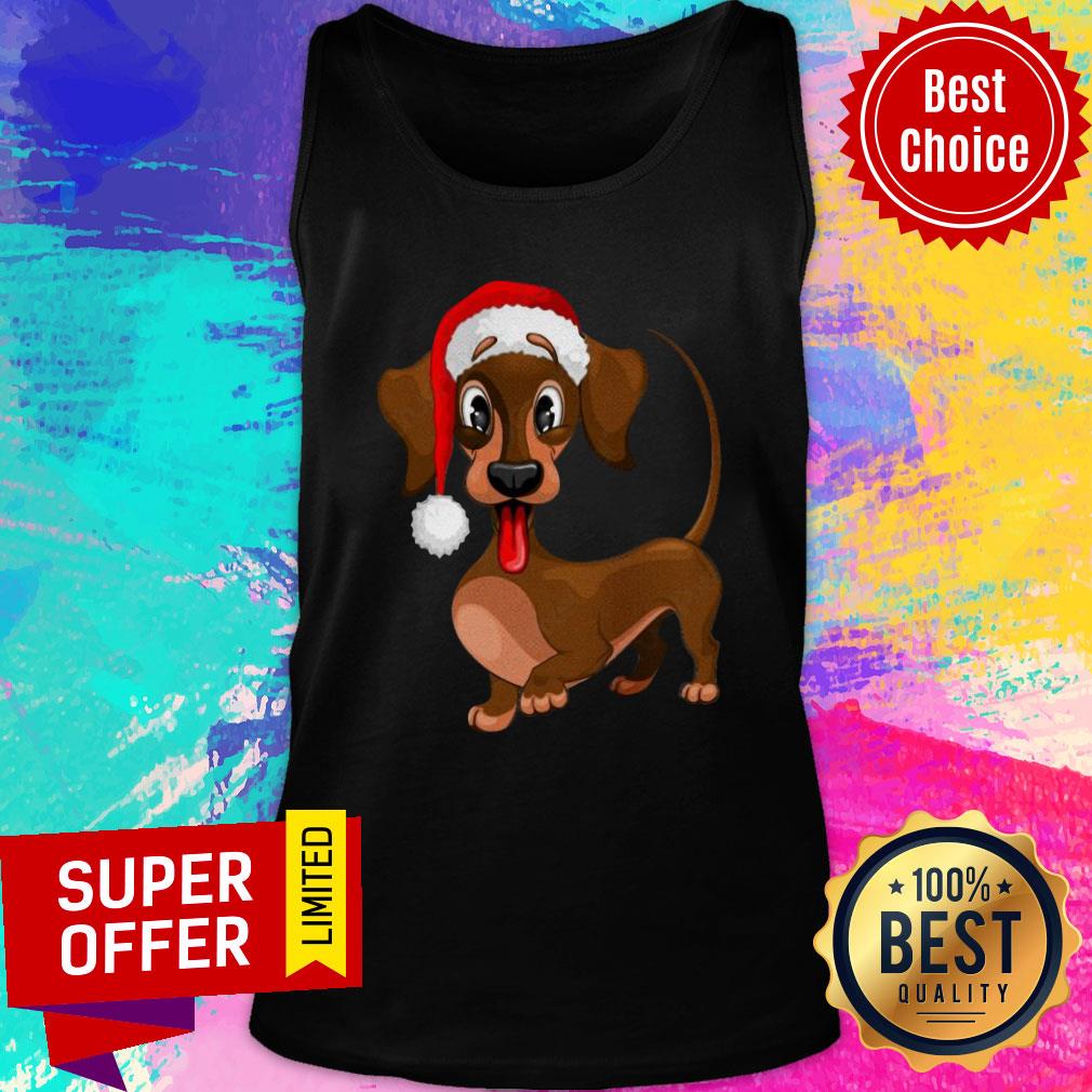 Dachshund With Hat Christmas Shirt - Image 4