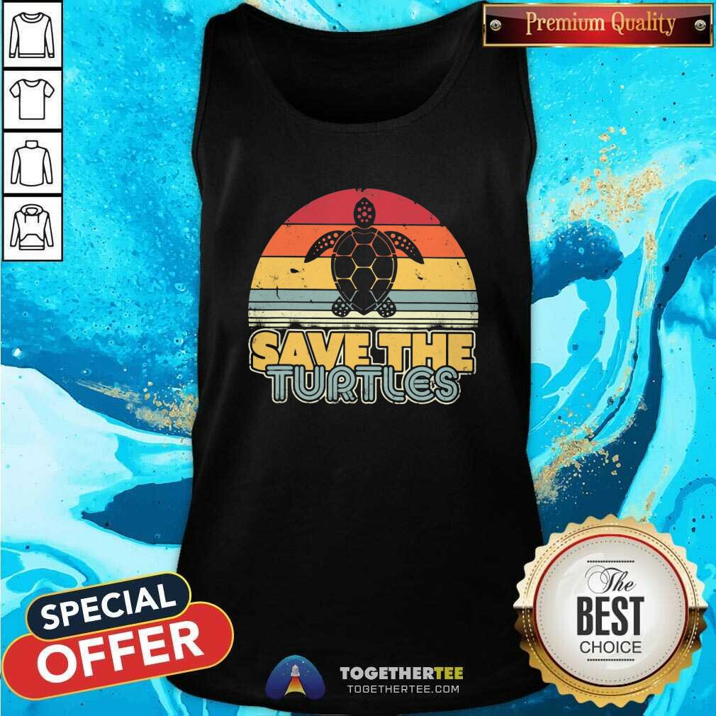 Nice Save The Turtles Retro Vintage Version Shirt - Image 4