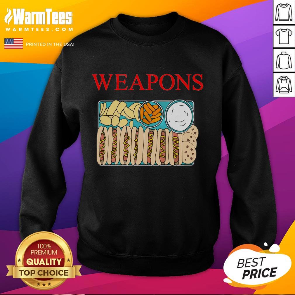 Funny Weapons Fast Foods Hot Dog Cookies Chips T-Shirt - Image 5