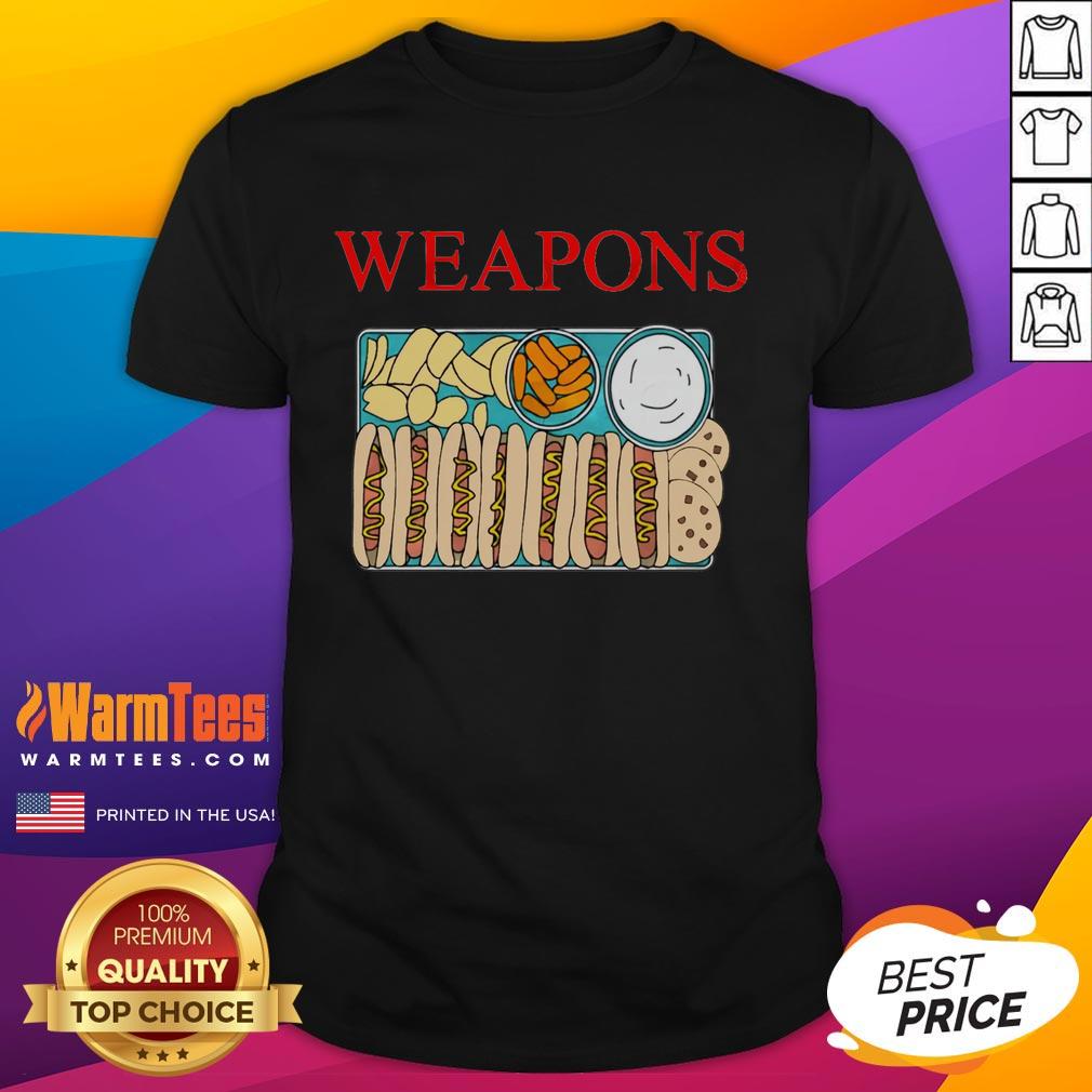 Funny Weapons Fast Foods Hot Dog Cookies Chips T-Shirt