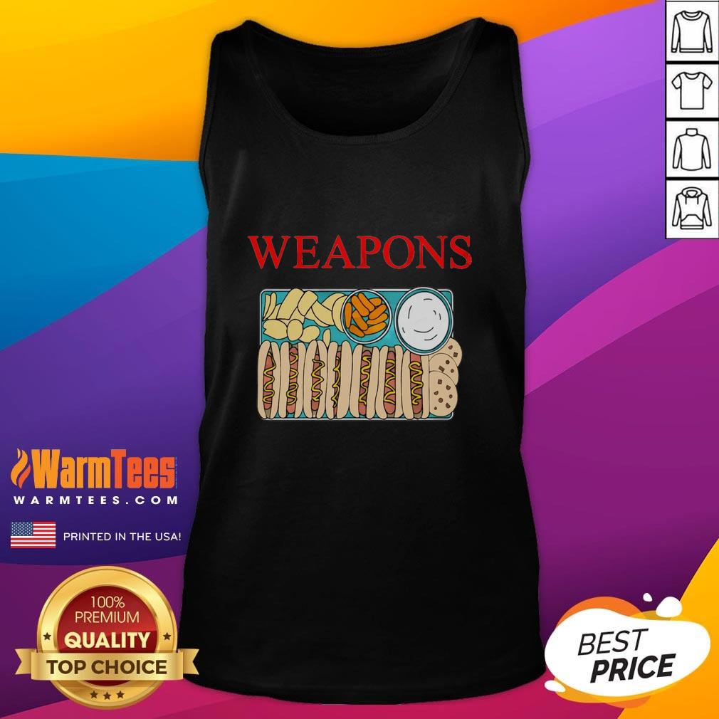 Funny Weapons Fast Foods Hot Dog Cookies Chips T-Shirt - Image 4
