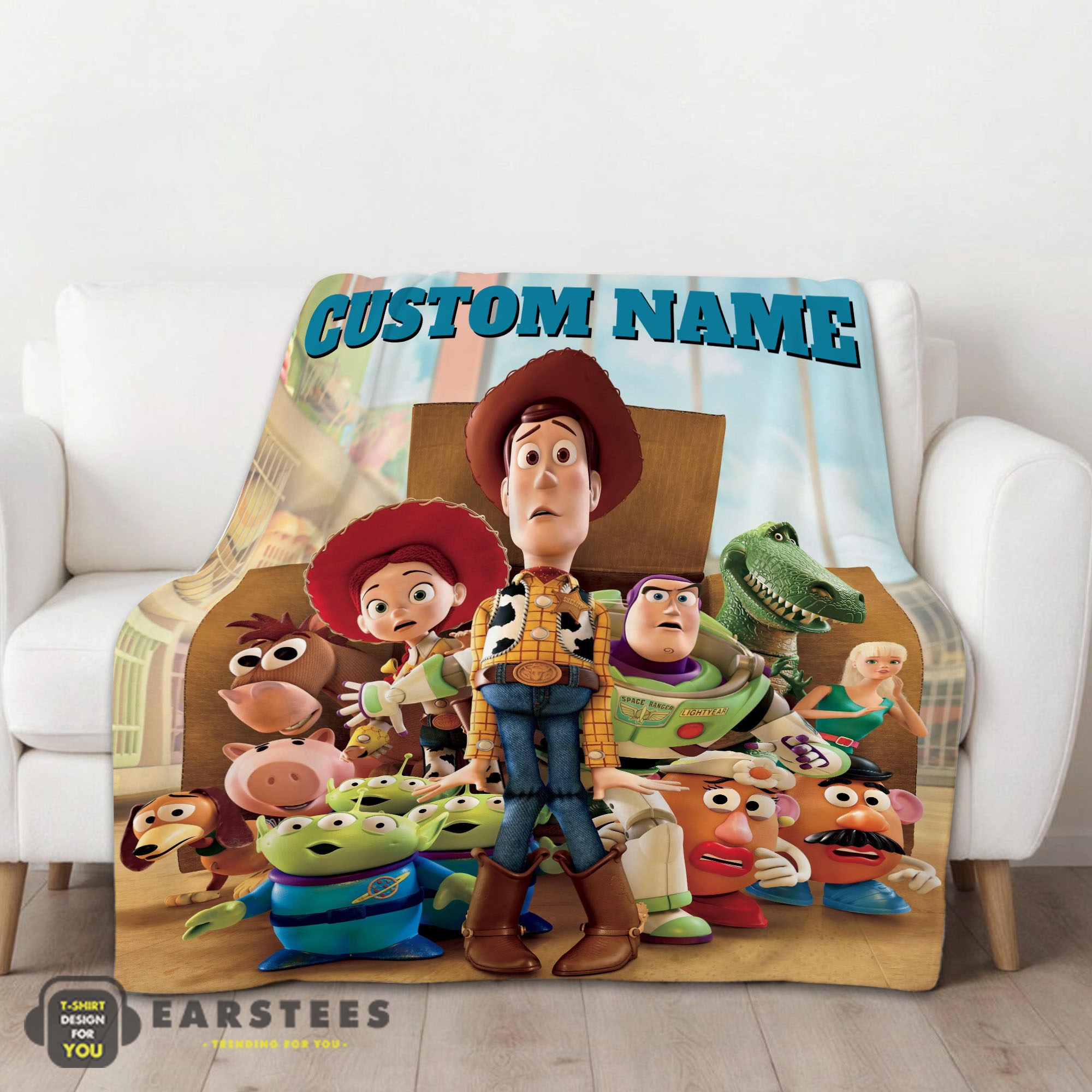 Good Pixar Toy Story Character Woody With Friends Blanket Fleece Customized Blanket - Image 2