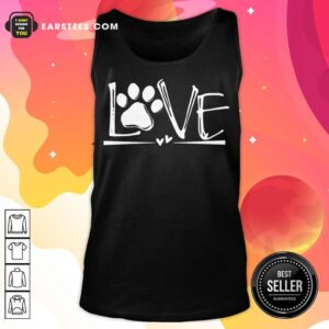 Alternative view of Premium Dog's Footprint Love Shirt