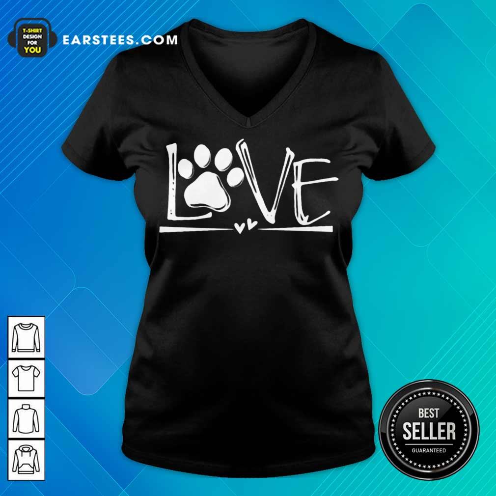 Premium Dog's Footprint Love Shirt - Image 5