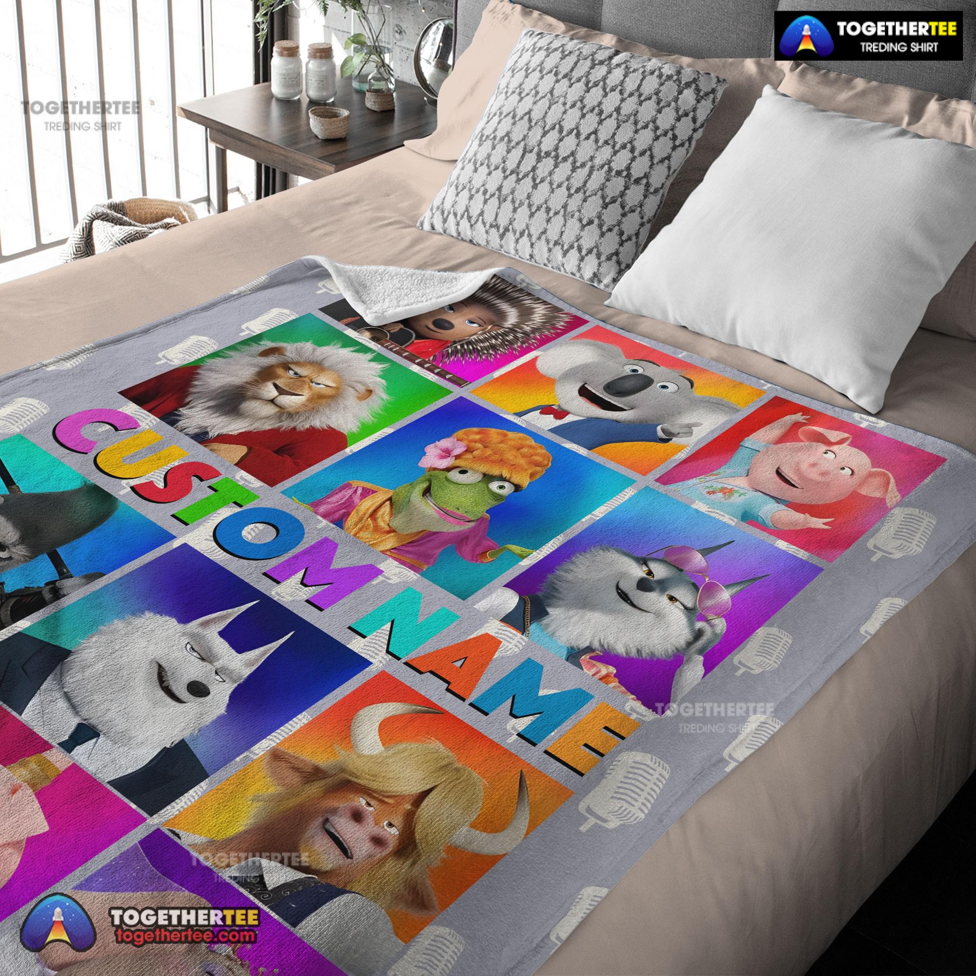 Official Cartoon Sing Character Blanket Fleece Customized Blanket - Image 3