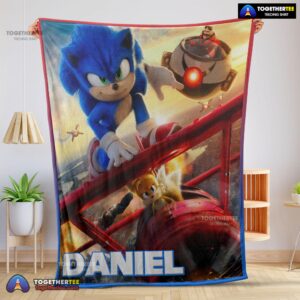 Official Cartoon Sonic With Friends Blanket Fleece Customized Blanket