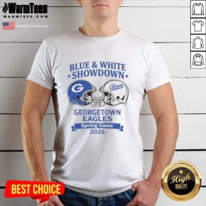 Pretty Blue And White Showdown Georgetown Eagles Spring Game 2026 T-Shirt