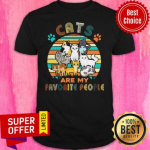 Official Cats Are My Favorite People Vintage Shirt