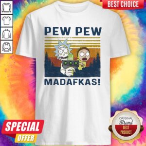 Official Rick And Morty Pew Pew Madafakas Vintage Halloween Shirt