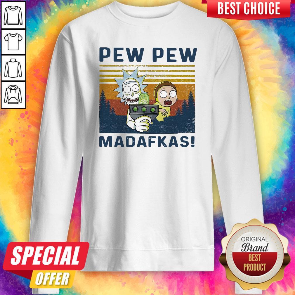 Official Rick And Morty Pew Pew Madafakas Vintage Halloween Shirt - Image 4