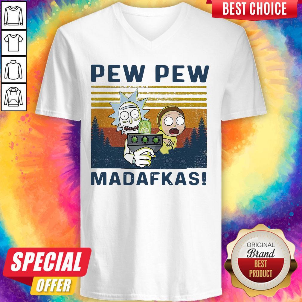 Official Rick And Morty Pew Pew Madafakas Vintage Halloween Shirt - Image 2