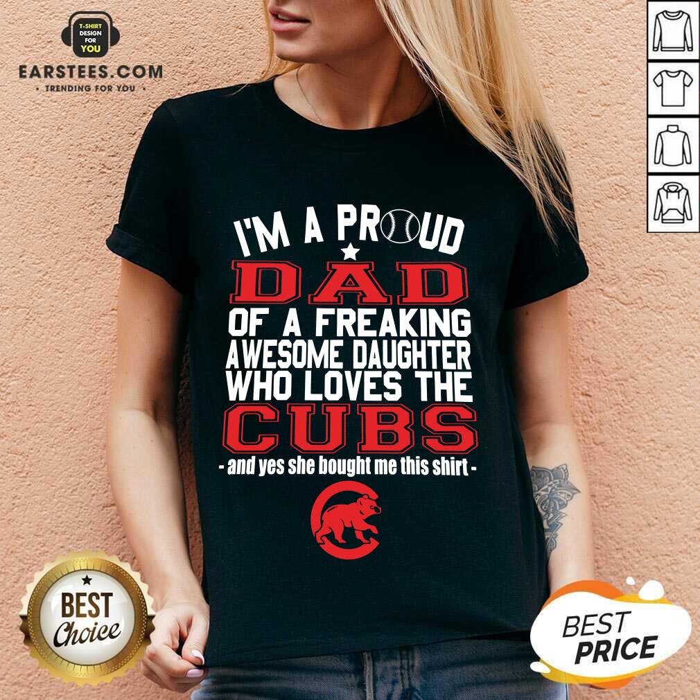 Pretty Proud Dad Love Chicago Cubs 2021 Shirt - Image 5