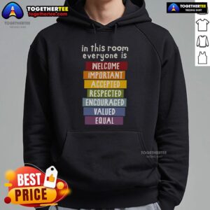 Alternative view of Top Everyone Is Welcome Here Idaho Teacher T-Shirt