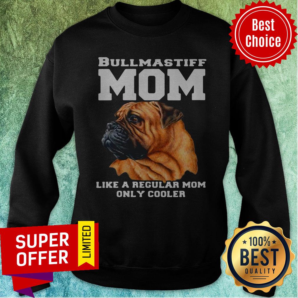 Official Dog Bullmastiff Mom Like A Regular Mom Pet Owner Shirt - Image 4
