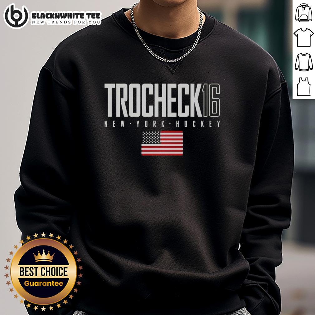 Good Vincent Trocheck 16 New York Rangers USA Flag Elite T-Shirt - Image 5