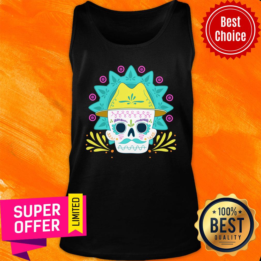 Sugar Skull Flower Mexico Holiday Shirt - Image 5