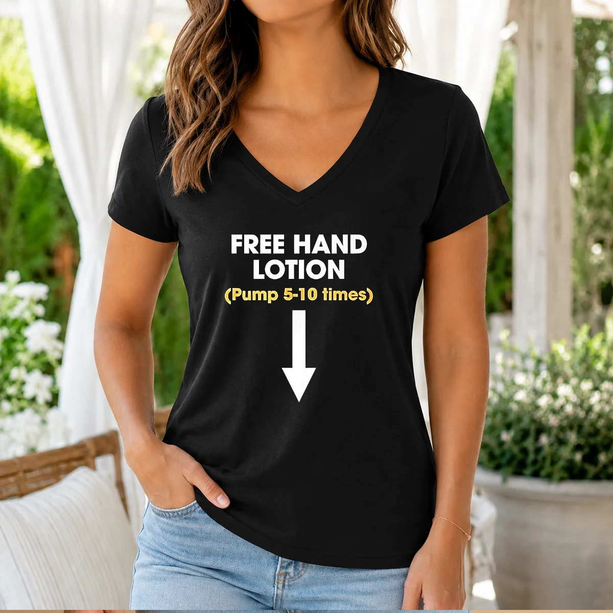 Official Free Hand Lotion Pump 5 10 Times Shirt - Image 2
