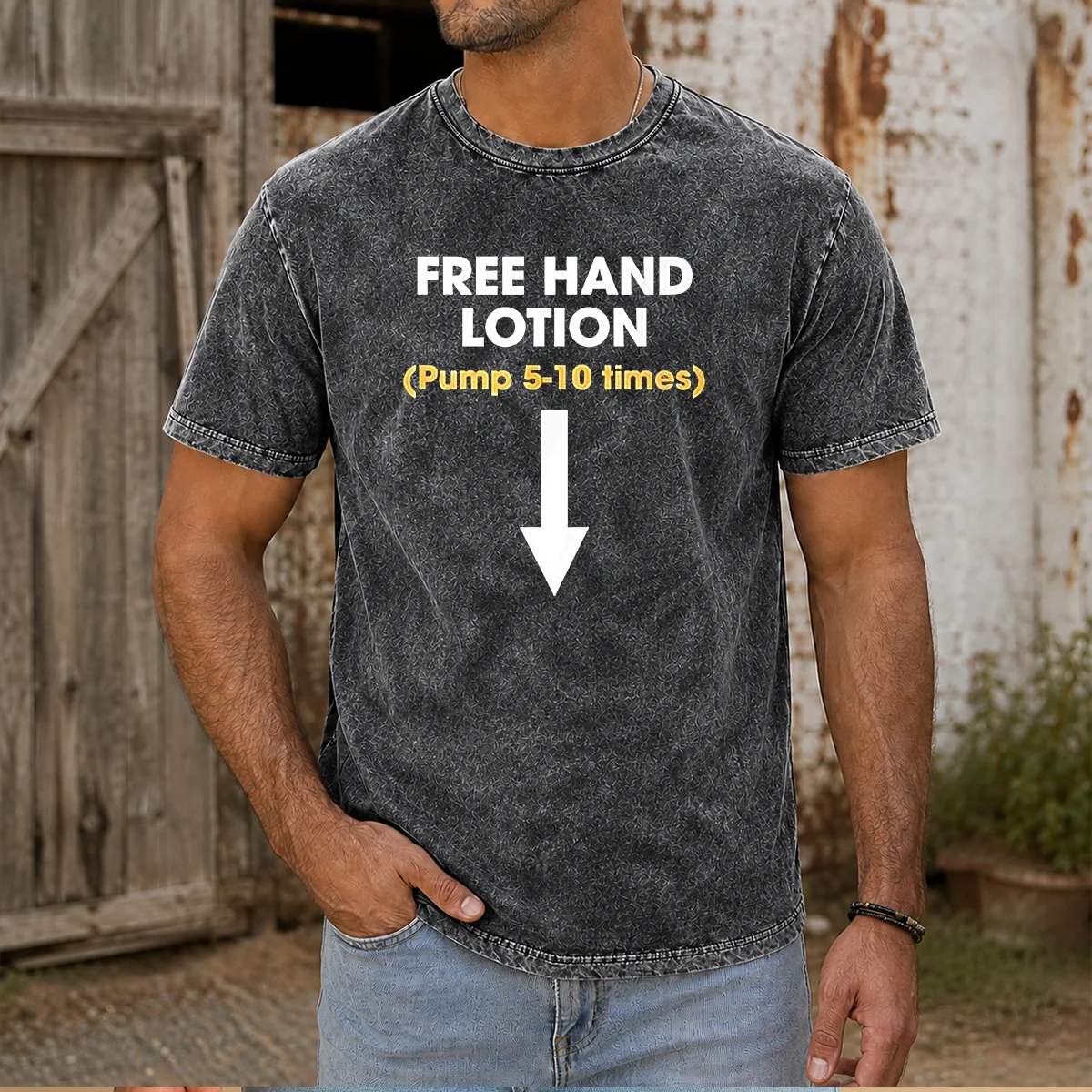 Official Free Hand Lotion Pump 5 10 Times Shirt - Image 8