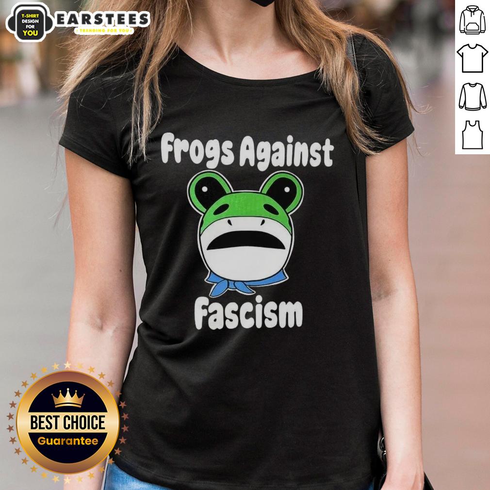 Hot Frogs Against Fascism Meme T-Shirt - Image 3