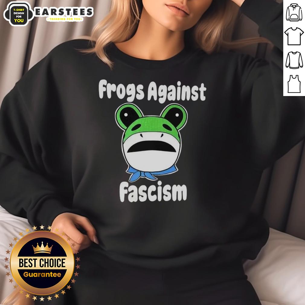 Hot Frogs Against Fascism Meme T-Shirt - Image 5