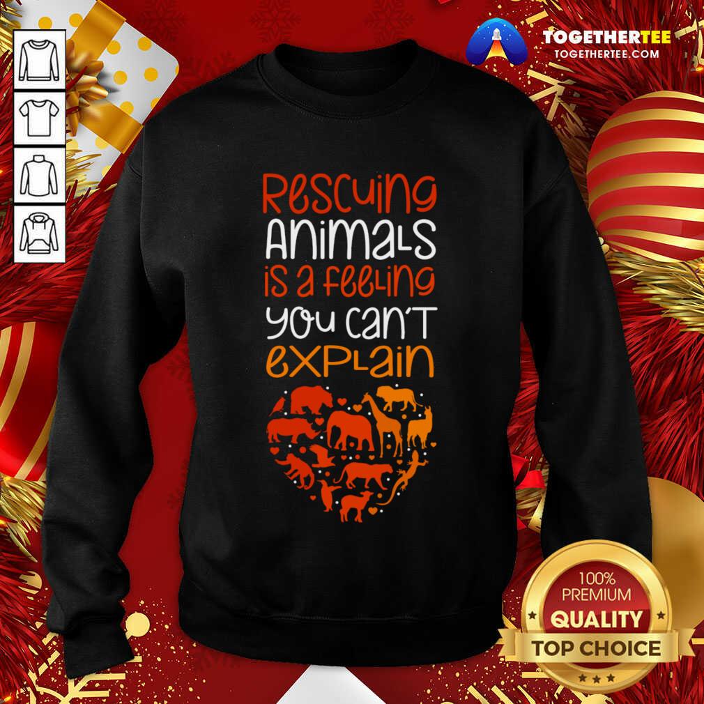 Great Rescuing Animals Quote Animal Rescue T-Shirt - Image 4