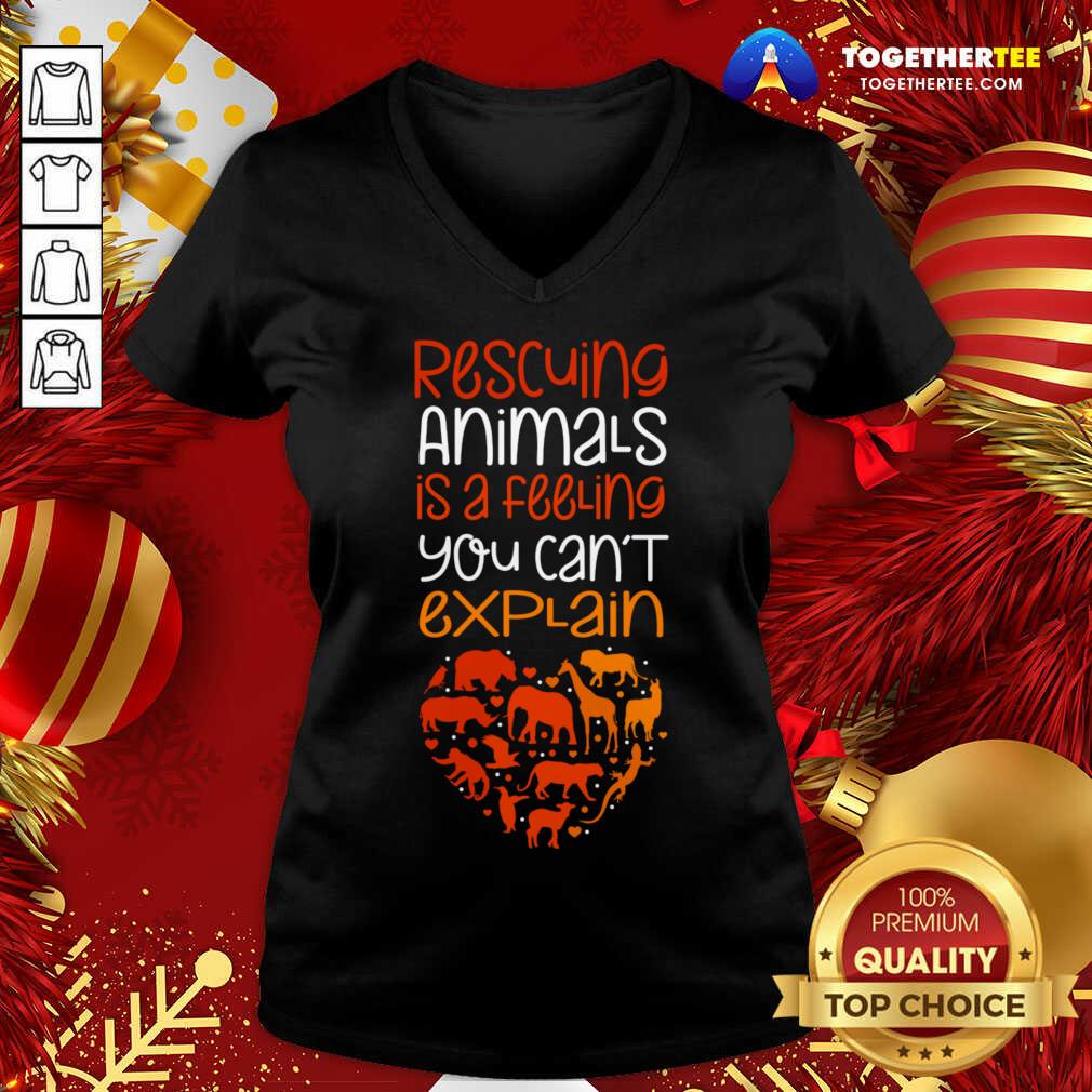 Great Rescuing Animals Quote Animal Rescue T-Shirt - Image 2