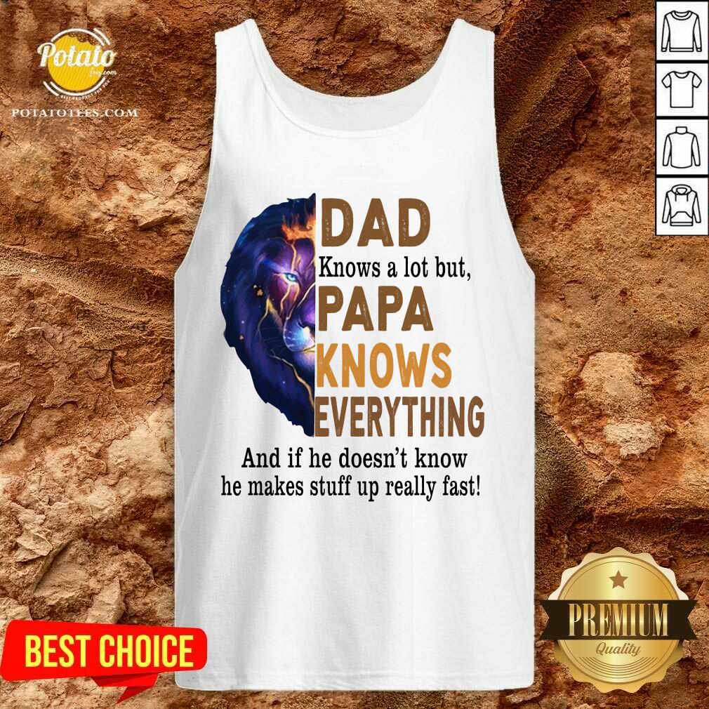 Lion Dad Knows A Lot But Papa Knows Everything Shirt - Image 3